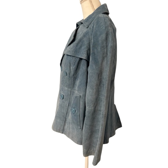 Women's Vintage Blue Double-Breasted Pea Coat | Very Good Condition - Picture 5 of 12